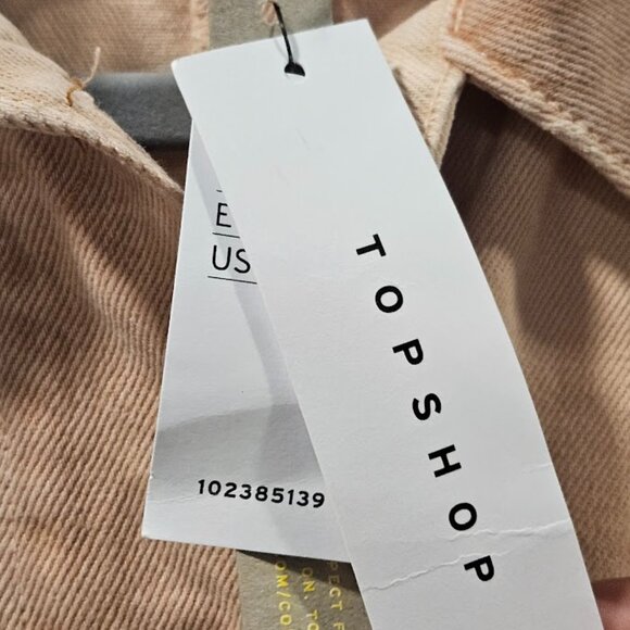 Women’s Topshop Patchwork Denim Pink Jacket Size 8 4 Pockets NWT Chic Country. - Picture 10 of 15